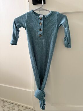 Lou Lou & Company Teal Knot Footie One-Piece